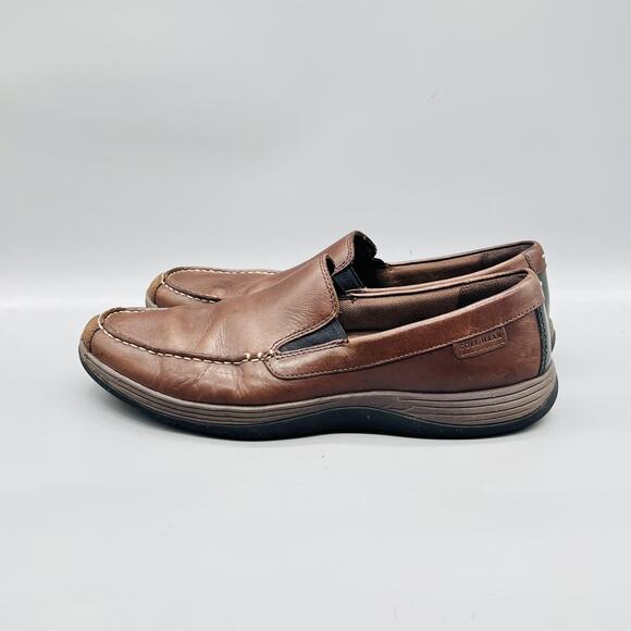Cole Haan Shoes Mens 11 Brown Leather Slip On Loafers Casual Comfort Walking main image 8